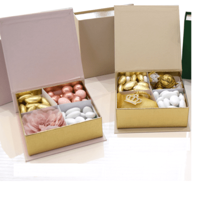 Bomboniera scatola Degustazione Confetti Malva - Confetti & Bomboniere